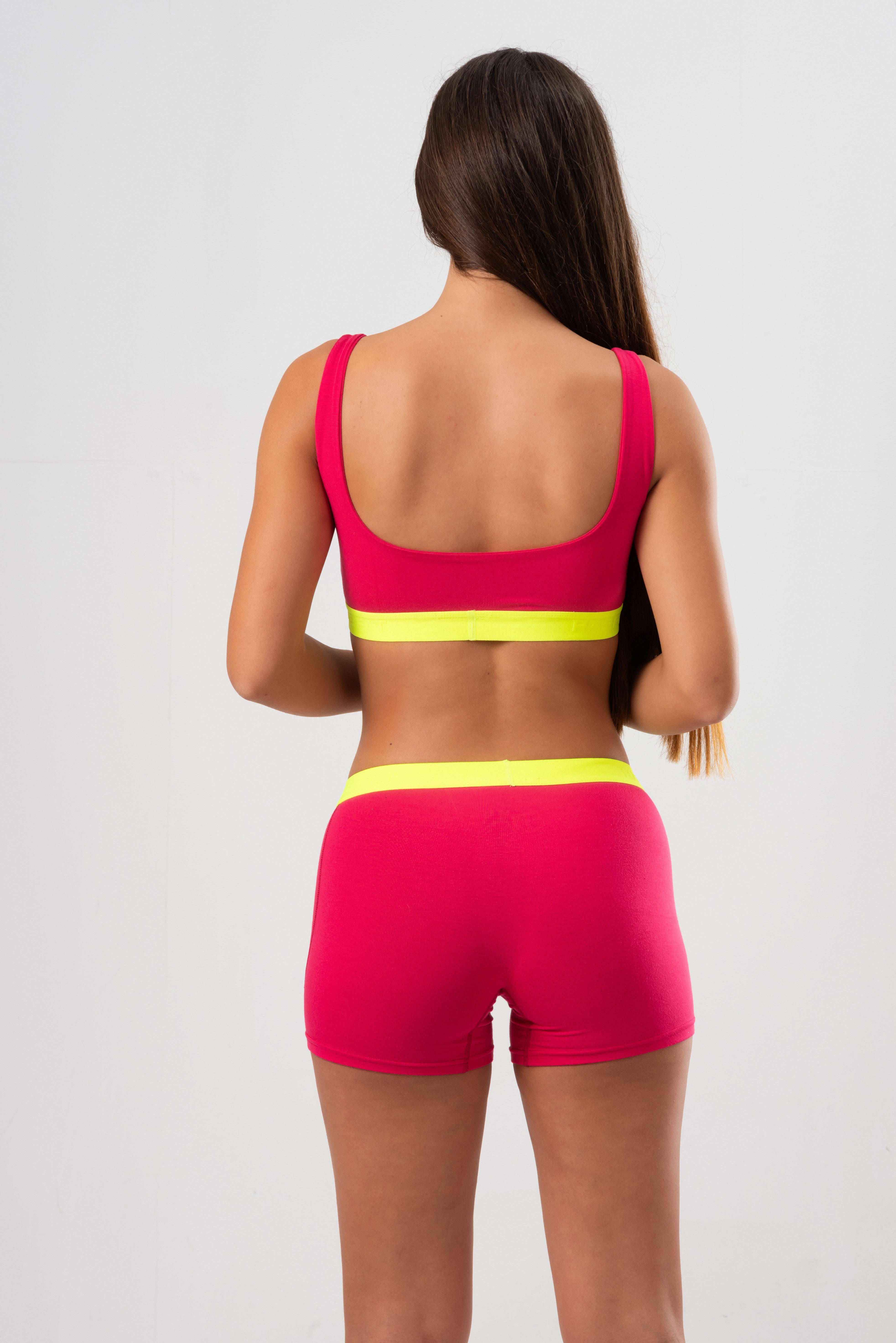 Micro Modal - U Bralette Solid Fuchsia Yellow