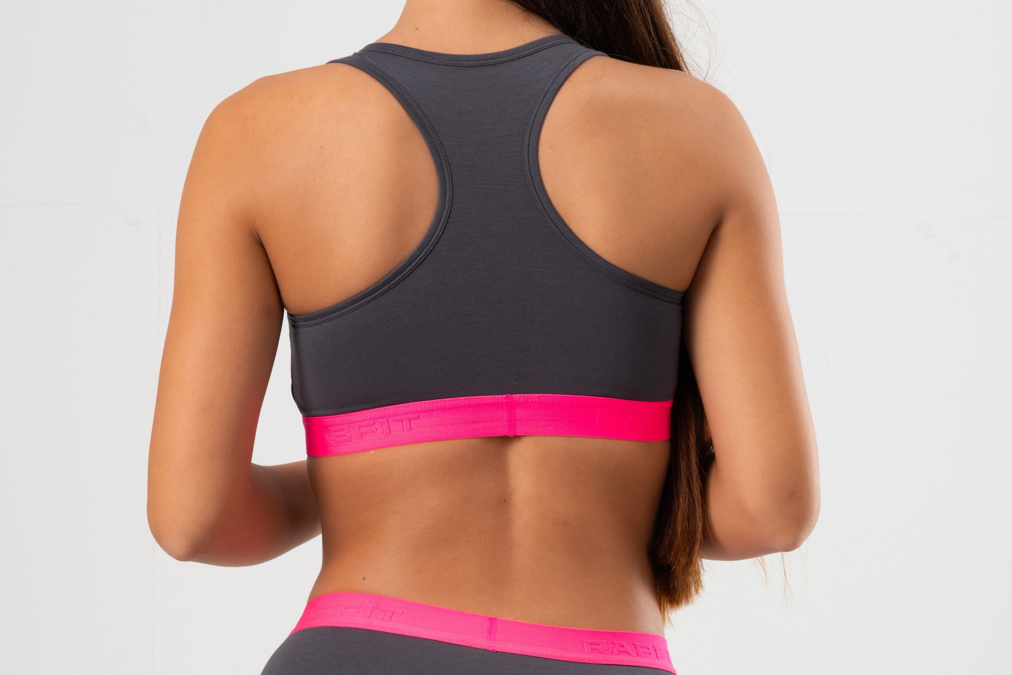 Micro Modal - Sport Bralette Shadow Grey Pink