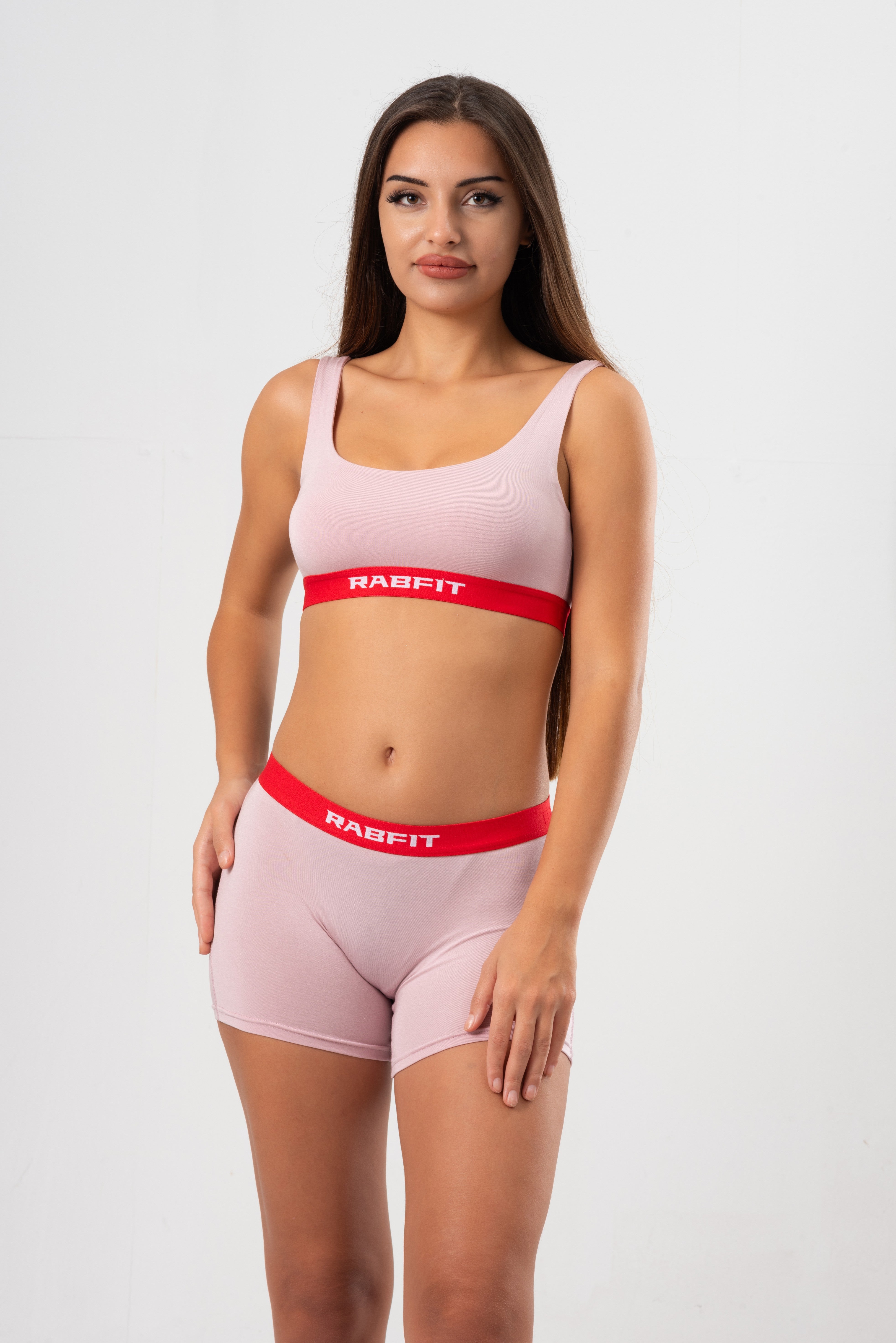 Micro Modal - Boyshort Powder Pink Red