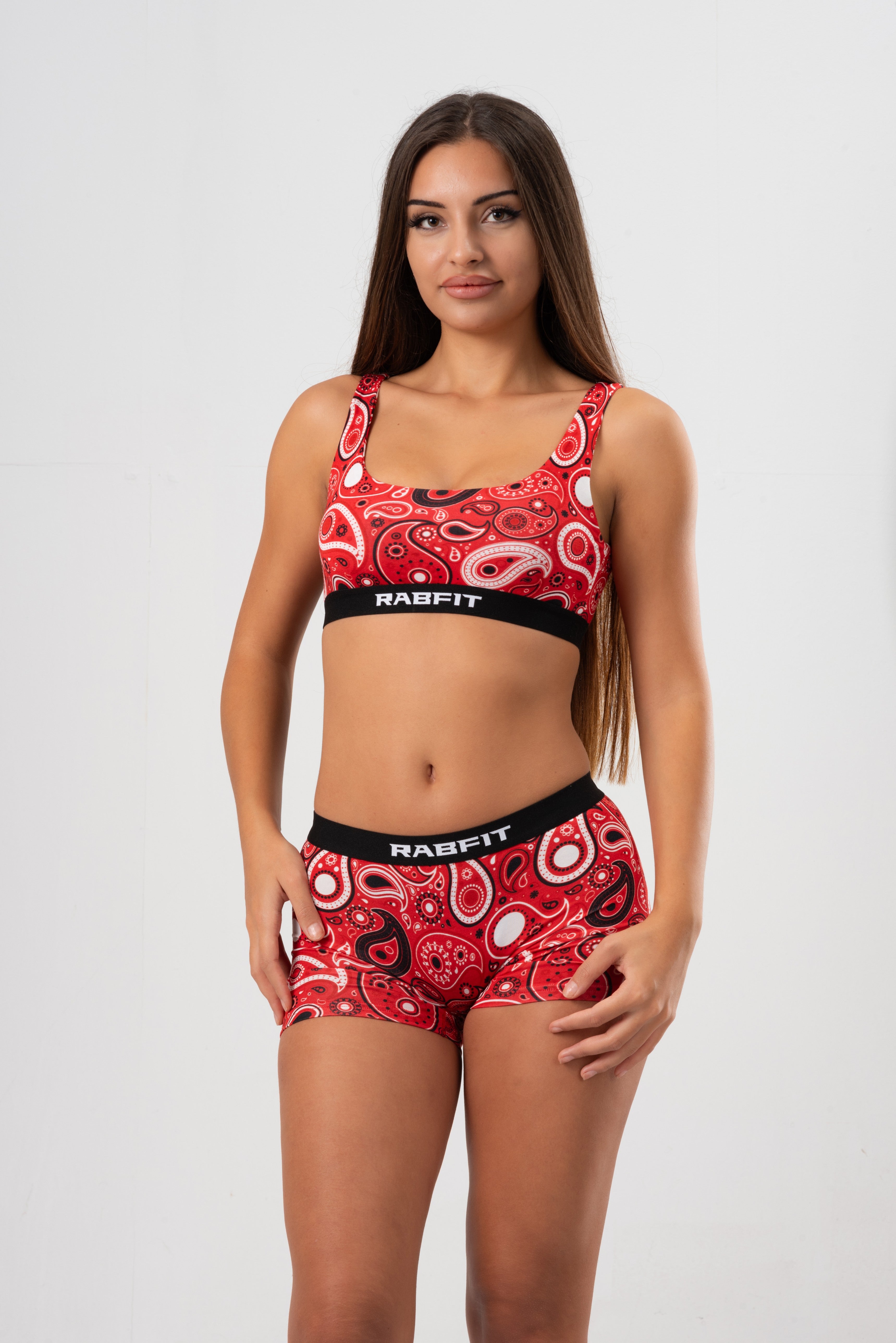 Micro Modal - U Bralette Paisley Red