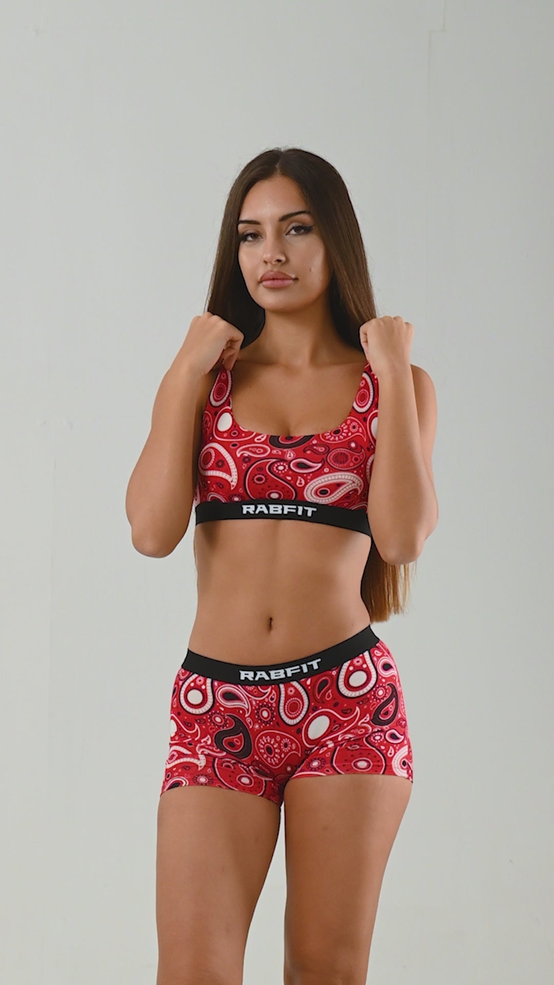 Micro Modal - Boyshort Paisley Red