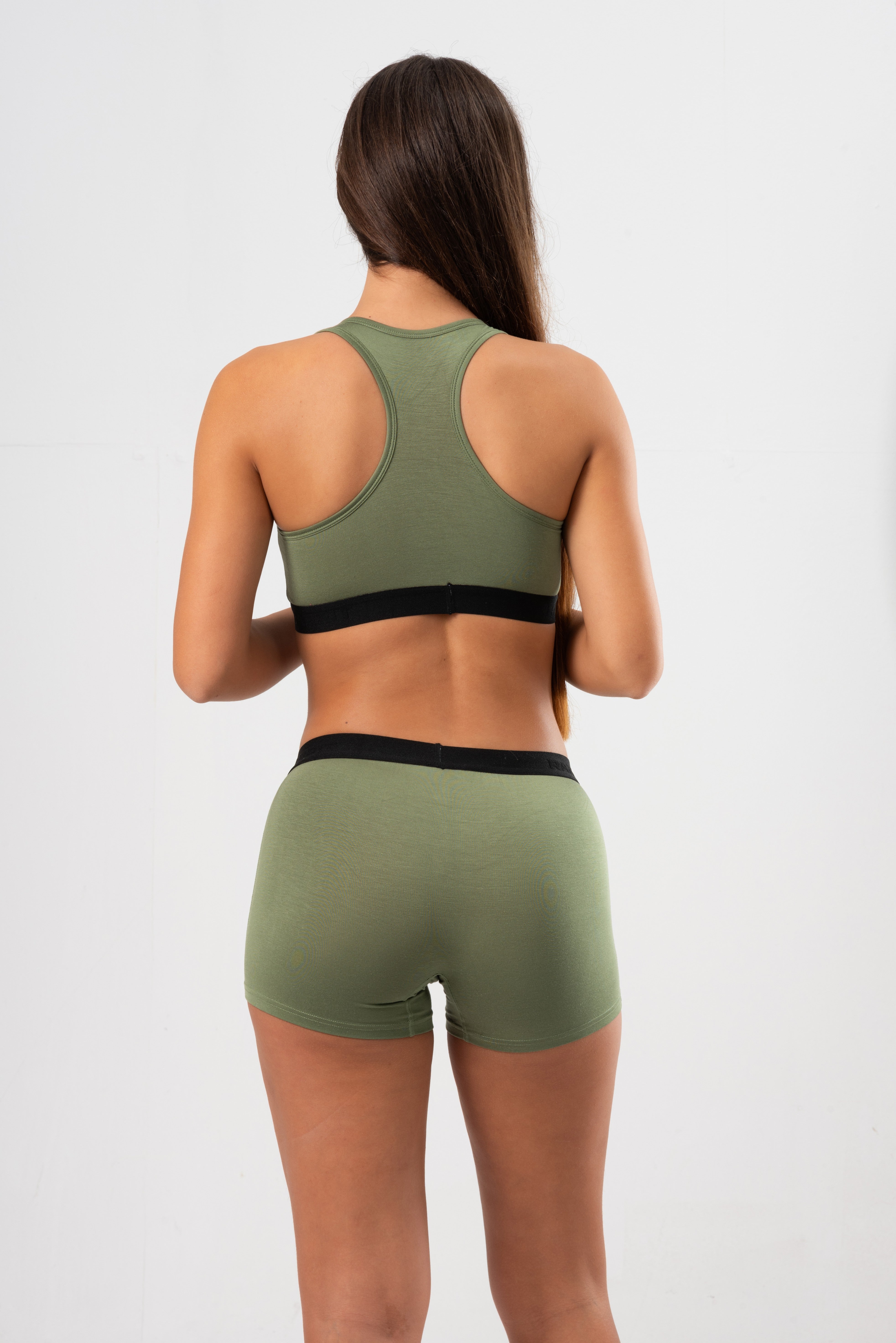 Micro Modal - Boyshort Military Green