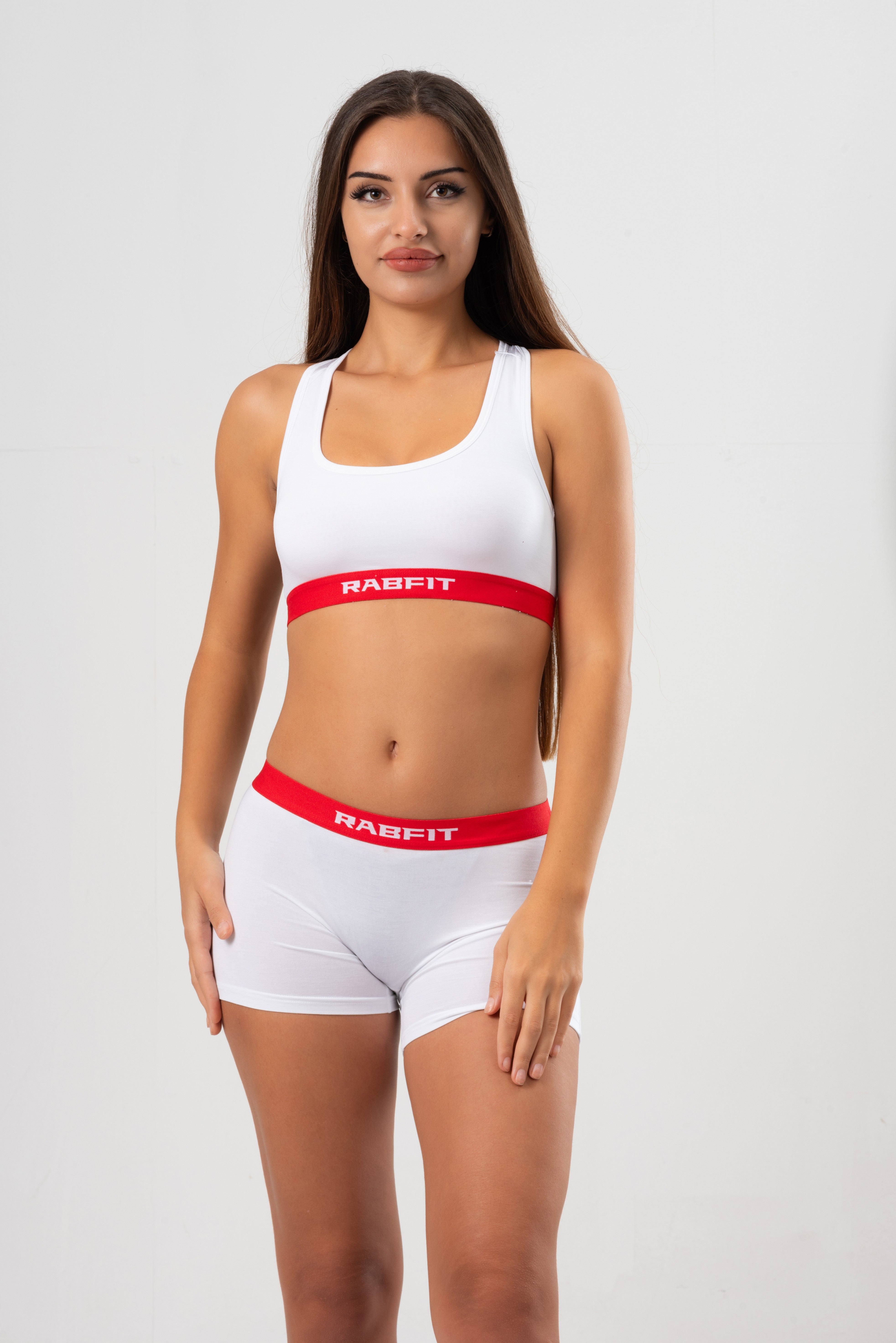 Micro Modal - Boyshort Brilliant White Red
