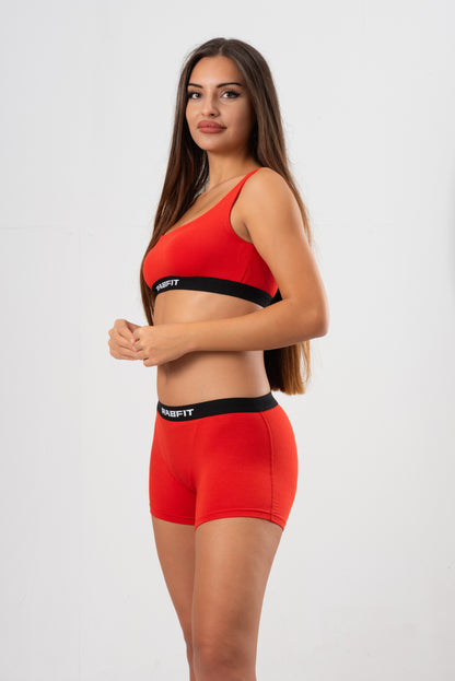 Micro Modal - Boyshort Love Red