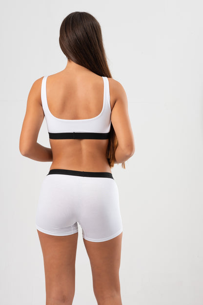 Micro Modal - Boyshort Brilliant White