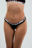 MICRO MODAL - THONG BLACK WHITE