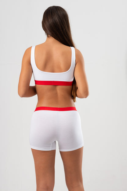 Micro Modal - U Bralette Brilliant White Red