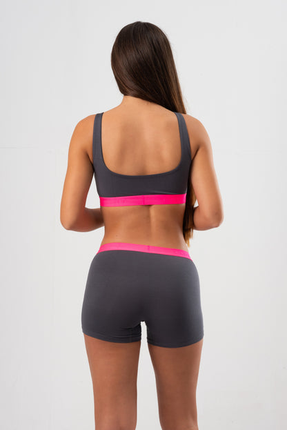 Micro Modal - U Bralette Shadow Grey Pink