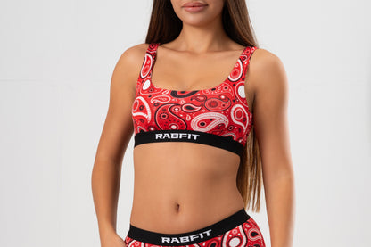 Micro Modal - U Bralette Paisley Red
