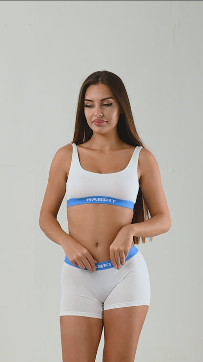 Micro Modal - Boyshort Brilliant White Blue