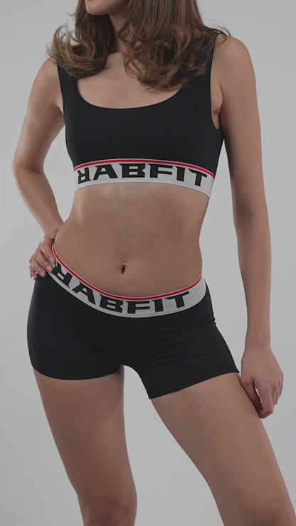 Micro Modal - Boyshort Black White